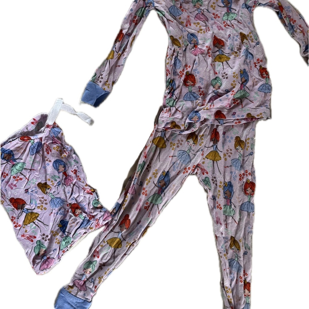 Ballerinas Little Sleepies Pajama Set with Bag